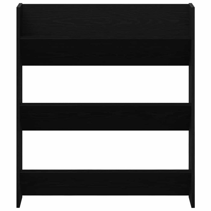 vidaXL Armadi per scarpe da muro 2 pcs Rovere nero Legno multistrato