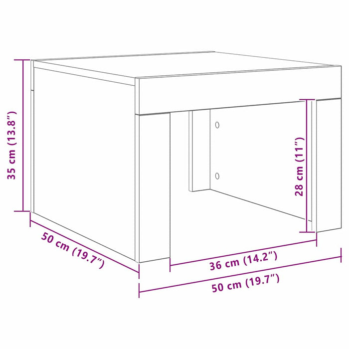 Tavolino da salotto Rovere nero Legno multistrato 875033