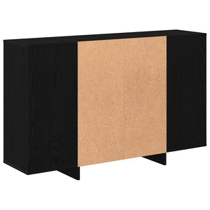vidaXL Credenza Rovere nero 120 x 30 x 75 cm Legno multistrato