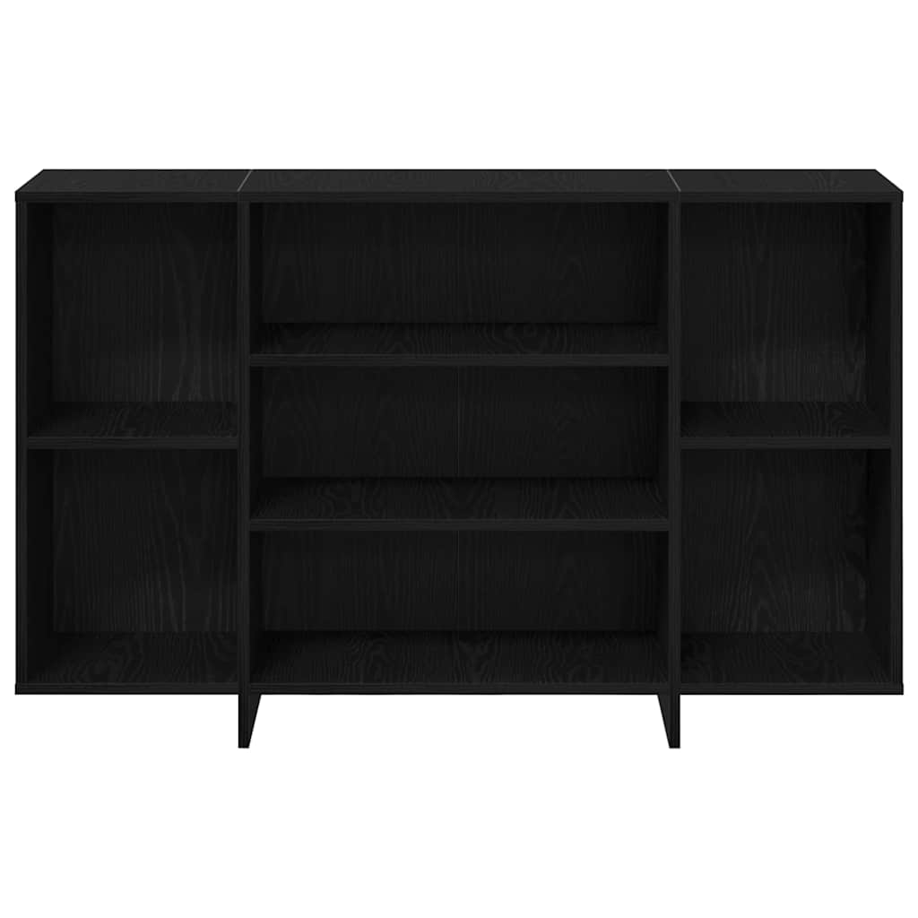 vidaXL Credenza Rovere nero 120 x 30 x 75 cm Legno multistrato