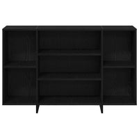 vidaXL Credenza Rovere nero 120 x 30 x 75 cm Legno multistrato
