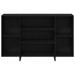 vidaXL Credenza Rovere nero 120 x 30 x 75 cm Legno multistrato