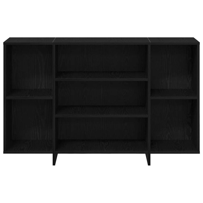 vidaXL Credenza Rovere nero 120 x 30 x 75 cm Legno multistrato