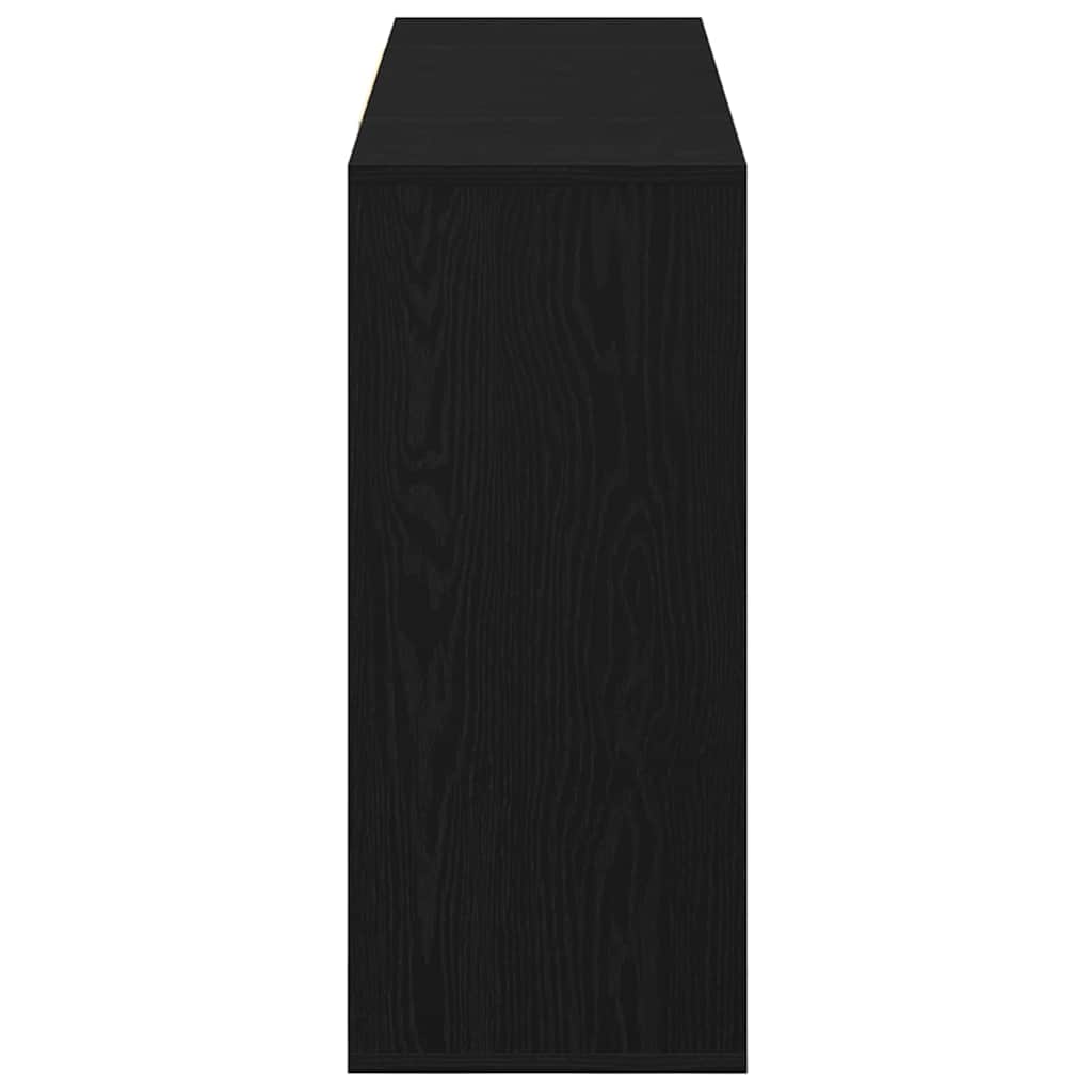 vidaXL Credenza Rovere nero 120 x 30 x 75 cm Legno multistrato