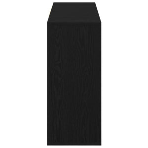 vidaXL Credenza Rovere nero 120 x 30 x 75 cm Legno multistrato