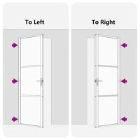 Porta Interna Nero 76 x 201.5 cm Vetro temperato, Alluminio 42012449
