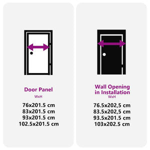 vidaXL Porta Interna Nero 76 x 201.5 cm Vetro temperato, Alluminio