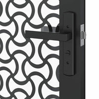 Porta Interna Nero 83 x 201.5 cm Vetro temperato, Alluminio 42012450