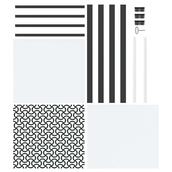 vidaXL Porta Interna Nero 83 x 201.5 cm Vetro temperato, Alluminio