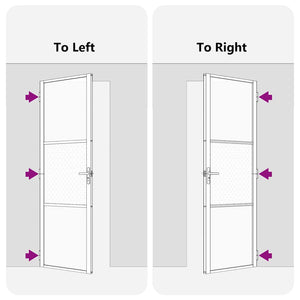 Porta Interna Nero 83 x 201.5 cm Vetro temperato, Alluminio 42012450