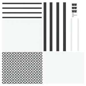 vidaXL Porta Interna Nero 93 x 201.5 cm Vetro temperato, Alluminio