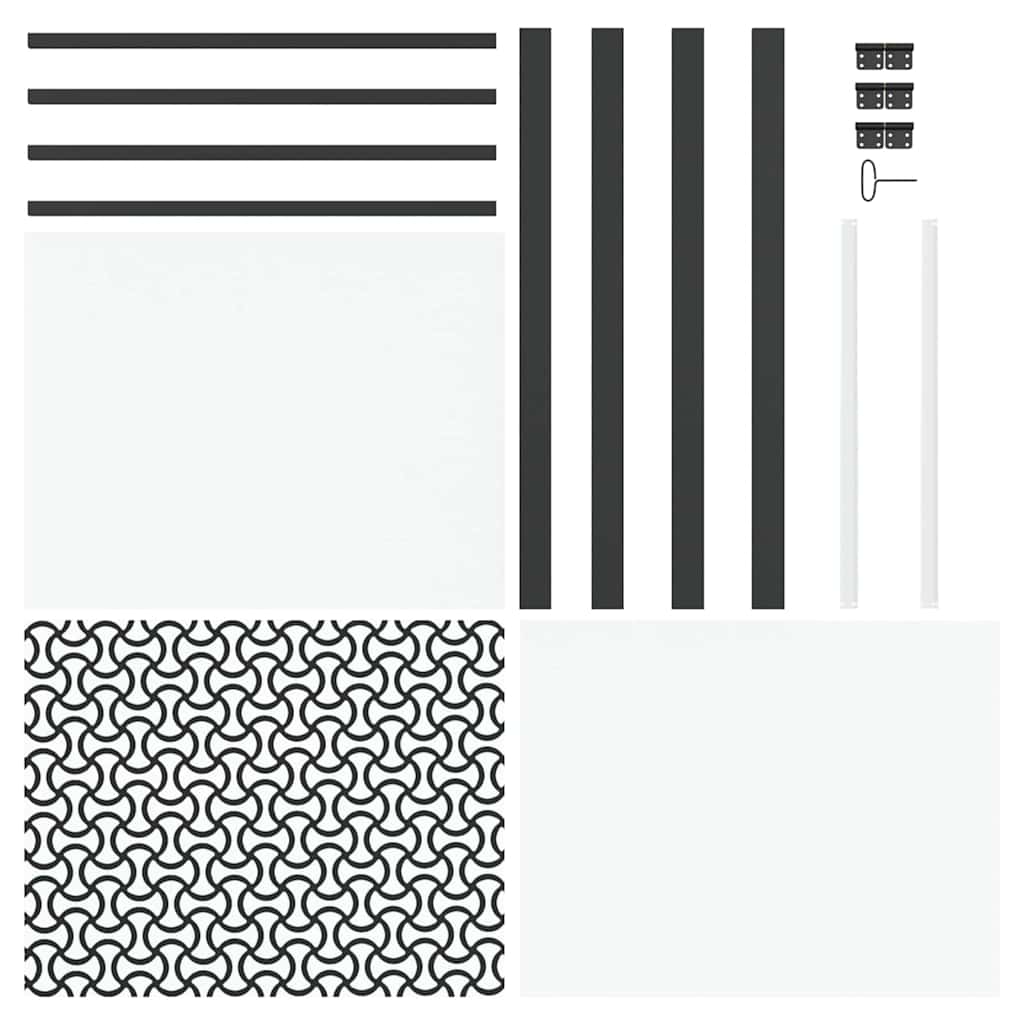 Porta Interna Nero 93 x 201.5 cm Vetro temperato e alluminio 42012451