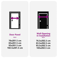 vidaXL Porta Interna Nero 76 x 201.5 cm Vetro temperato, Alluminio