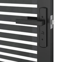 vidaXL Porta Interna Nero 83 x 201.5 cm Vetro temperato, Alluminio