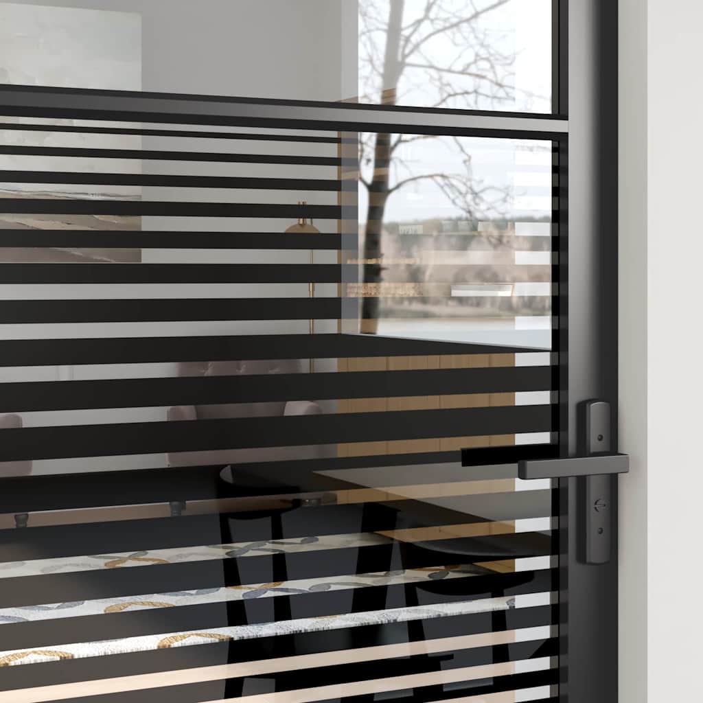 Porta Interna Nero 83 x 201.5 cm Vetro temperato, Alluminio 42012454