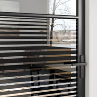 Porta Interna Nero 83 x 201.5 cm Vetro temperato, Alluminio 42012454