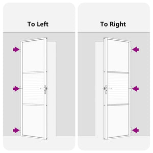 vidaXL Porta Interna Nero 83 x 201.5 cm Vetro temperato, Alluminio