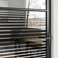 Porta Interna Nero 93 x 201.5 cm Vetro temperato, Alluminio 42012455