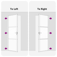 vidaXL Porta Interna Nero 93 x 201.5 cm Vetro temperato, Alluminio