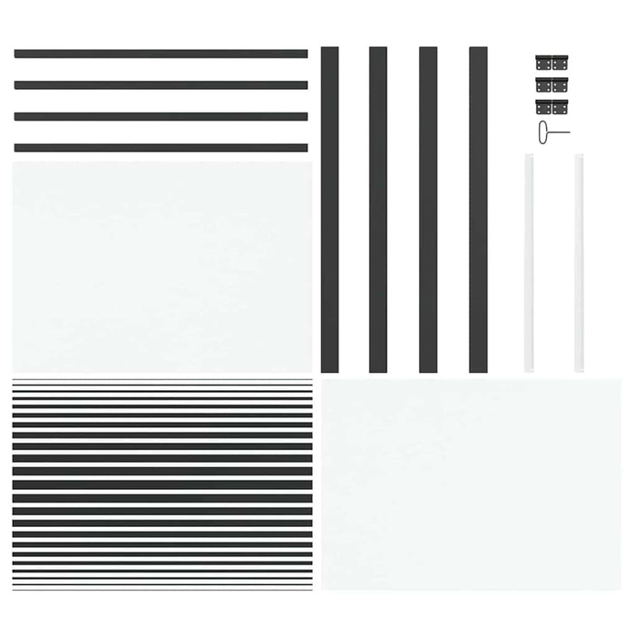 vidaXL Porta Interna Nero 102.5 x 201.5 cm Vetro temperato, Alluminio