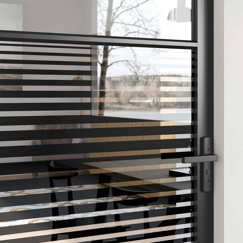 Porta Interna Nero 102.5 x 201.5 cm Vetro temperato e alluminio 42012456