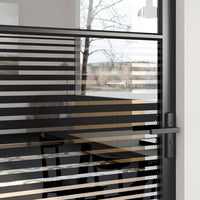 Porta Interna Nero 102.5 x 201.5 cm Vetro temperato e alluminio 42012456