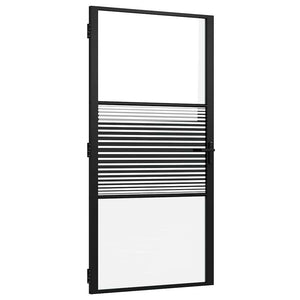 Porta Interna Nero 102.5 x 201.5 cm Vetro temperato e alluminio 42012456