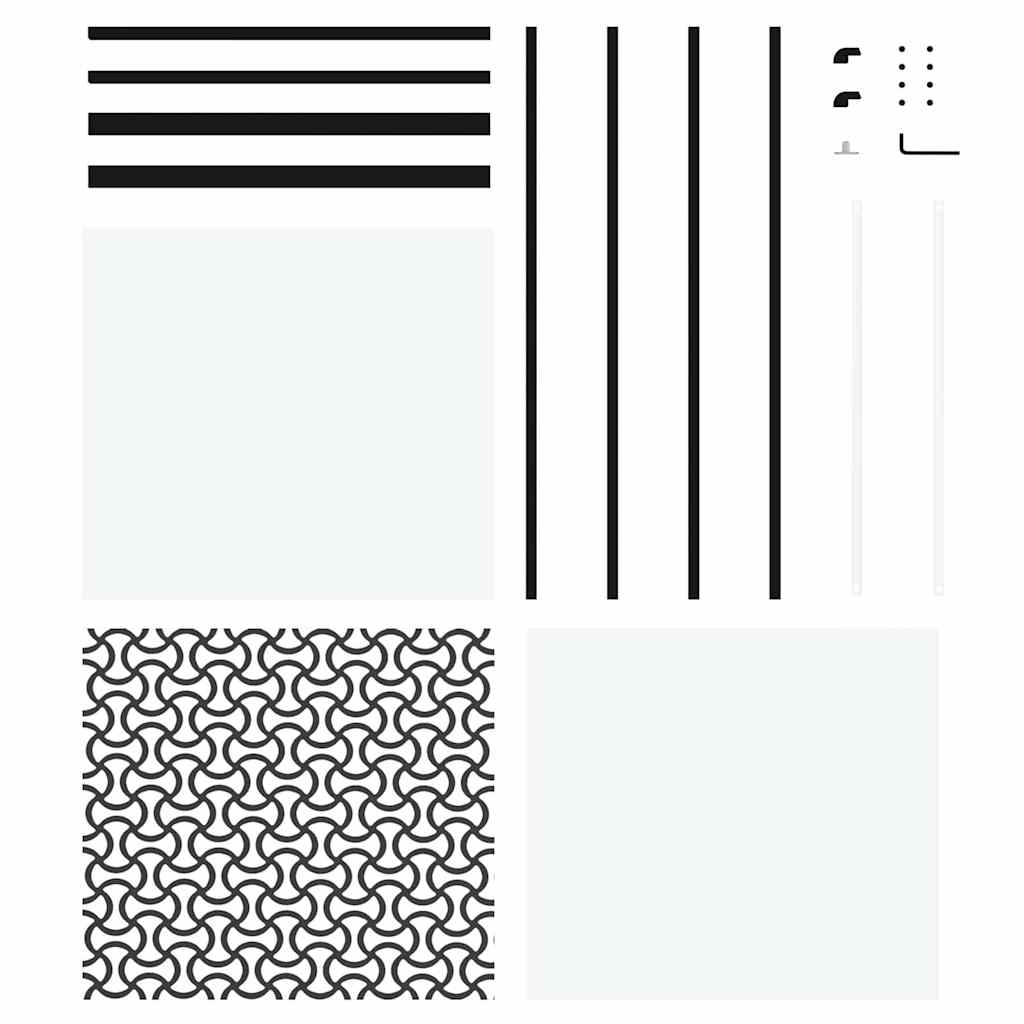 vidaXL Porta scorrevole Nero 76 x 205 cm Vetro temperato, Alluminio