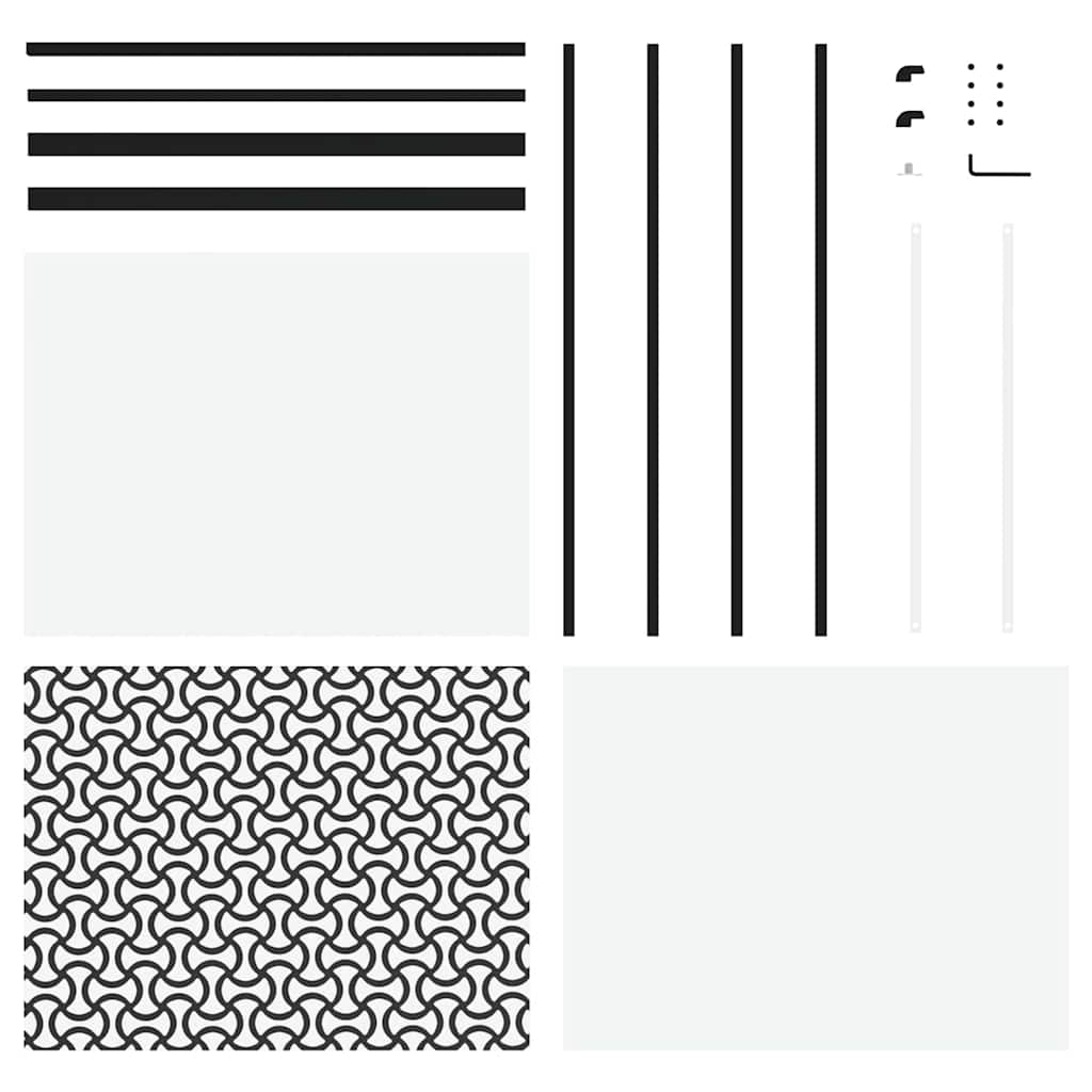 Porta scorrevole Nero 90 x 205 cm Vetro temperato e alluminio 42012458