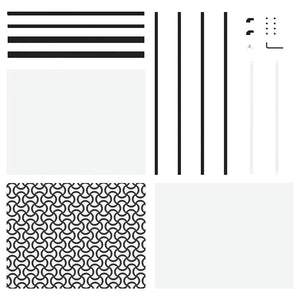 Porta scorrevole Nero 90 x 205 cm Vetro temperato e alluminio 42012458