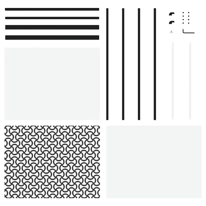 Porta scorrevole Nero 90 x 205 cm Vetro temperato e alluminio 42012458