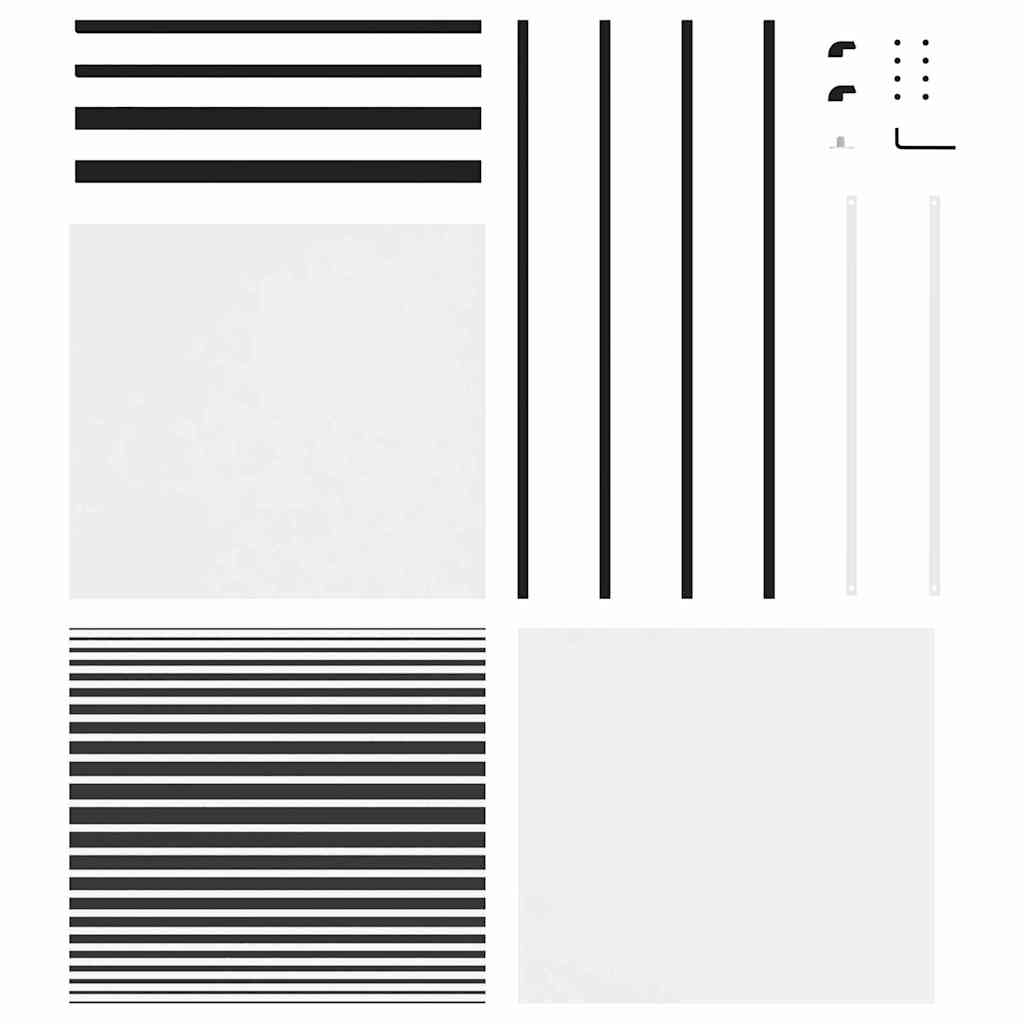 vidaXL Porta scorrevole Nero 76 x 205 cm Vetro temperato, Alluminio