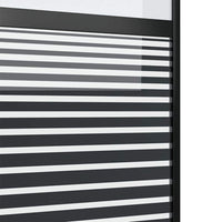 vidaXL Porta scorrevole Nero 102.5 x 205 cm Vetro temperato, Alluminio