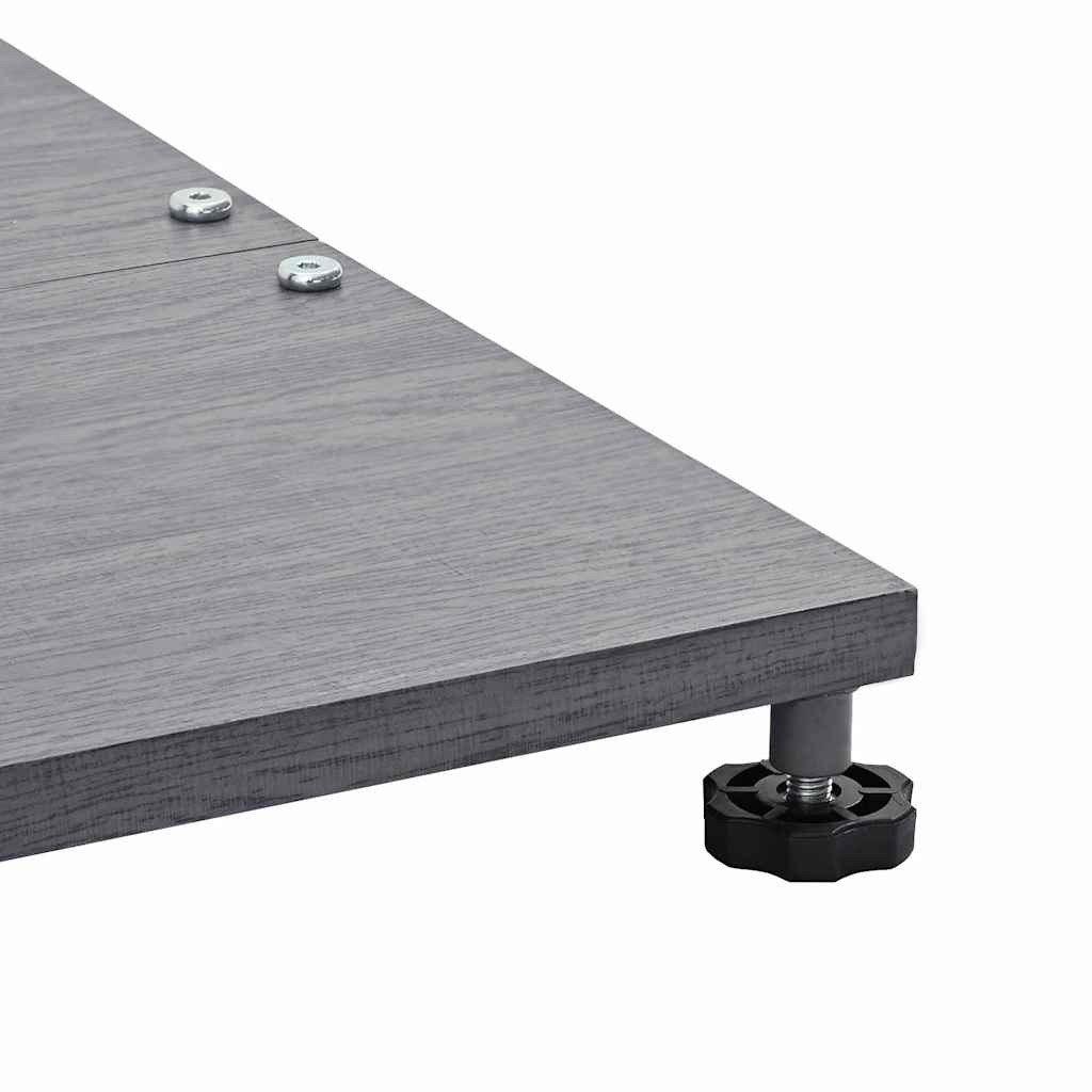 vidaXL Base per Ombrello da Esterno Aspetto legno grigio scuro