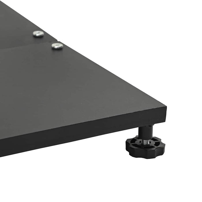 vidaXL Base per Ombrello da Esterno Nero 45 x 45 x 31 cm Acciaio