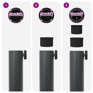 Basi per ombrelli da esterno Grigio scuro 45 x 45 x 31 cm 42009947