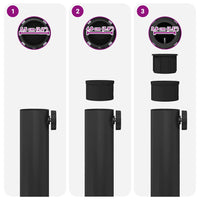 Basi per ombrelli da esterno Nero 45 x 45 x 31.5 cm Acciaio 42009949