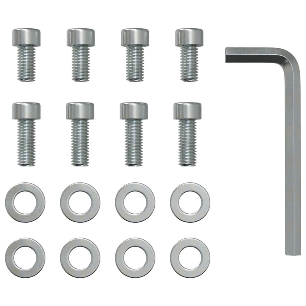 vidaXL Pedale Girevole Argento 22 x 14 x 6 cm Acciaio