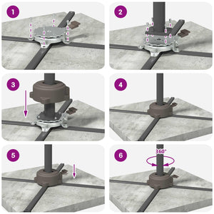 Base per ombrellone Argento 23 x 14 x 6 cm 42009954