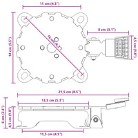 Base per ombrellone Argento 23 x 14 x 6 cm 42009954
