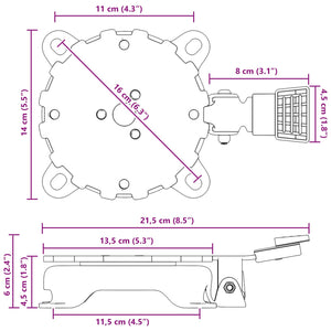 Base per ombrellone Argento 23 x 14 x 6 cm 42009954