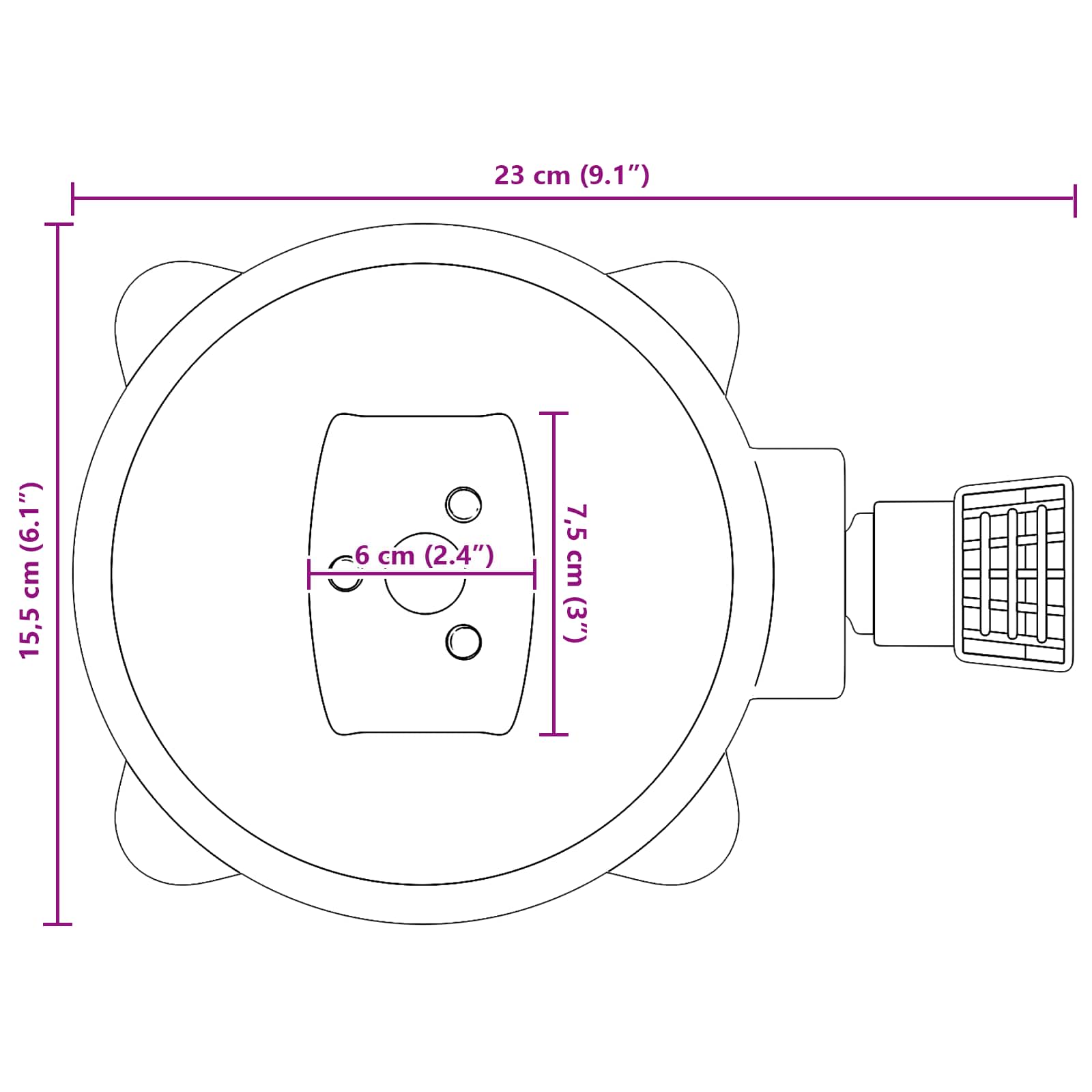 Base per ombrellone Argento 23 x 14 x 6 cm 42009954