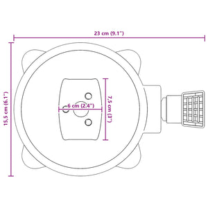 Base per ombrellone Argento 23 x 14 x 6 cm 42009954