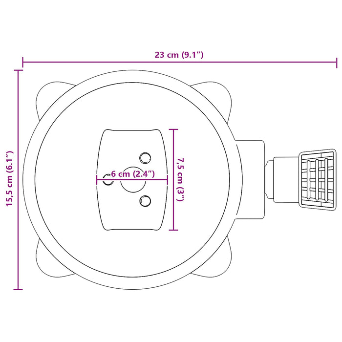 Base per ombrellone Argento 23 x 14 x 6 cm 42009954