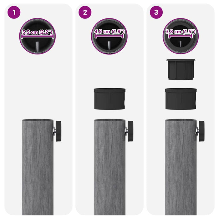 Basi per ombrelli da esterno Legno scuro 45 x 45 x 31.5 cm 42010003