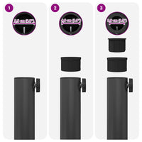 vidaXL Base per Ombrello da Esterno Grigio scuro 45 x 45 x 31.5 cm