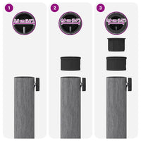 Basi per ombrelli da esterno Legno scuro 45 x 45 x 32 cm 42010006