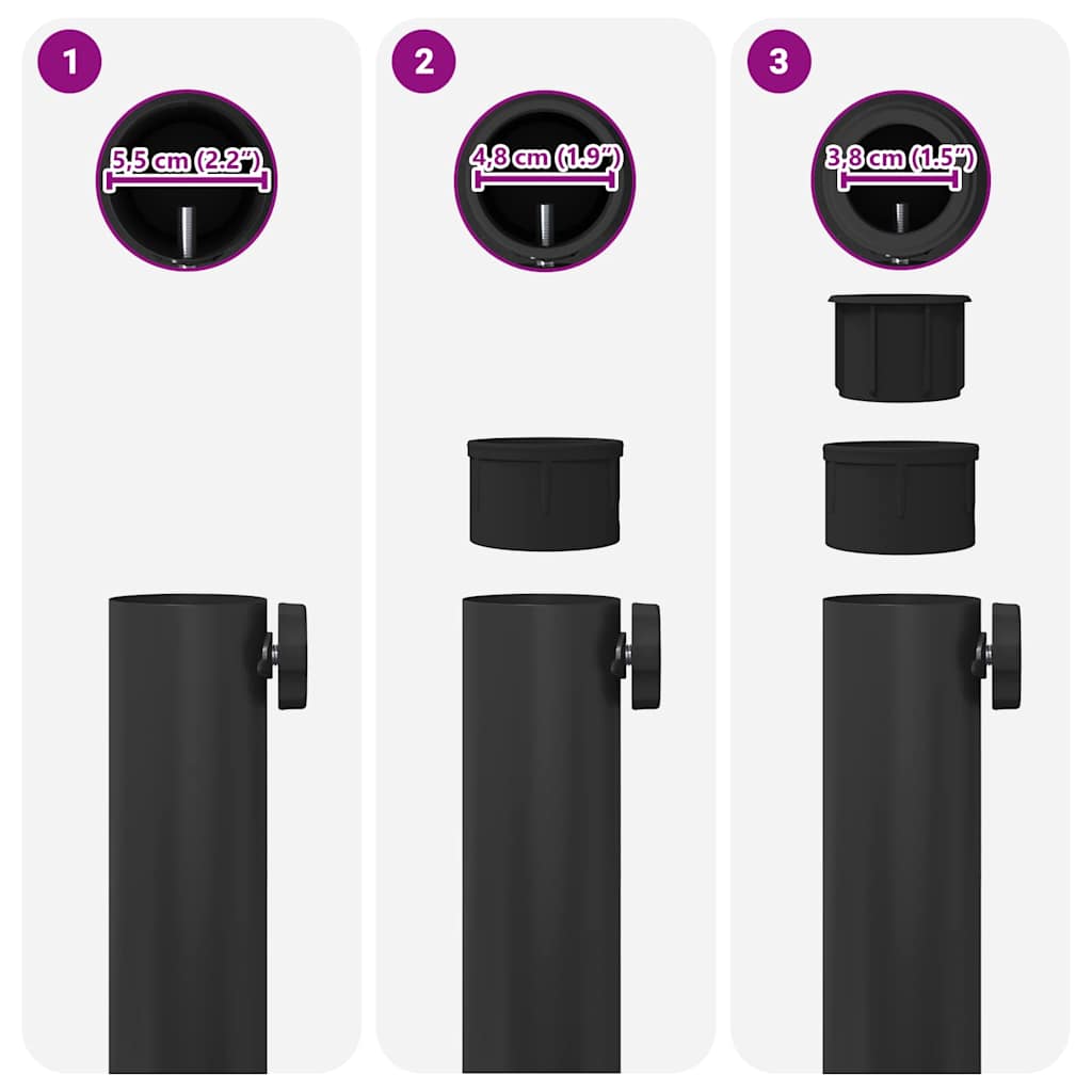 Basi per ombrelli da esterno Nero 48 x 48 x 32 cm 42010011