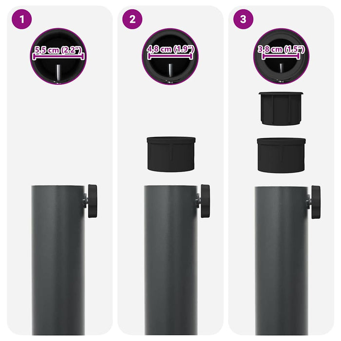 Basi per ombrelli da esterno Grigio scuro 48 x 48 x 32 cm 42010012