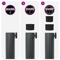 vidaXL Base per Ombrello da Esterno Grigio scuro 48 x 48 x 32 cm